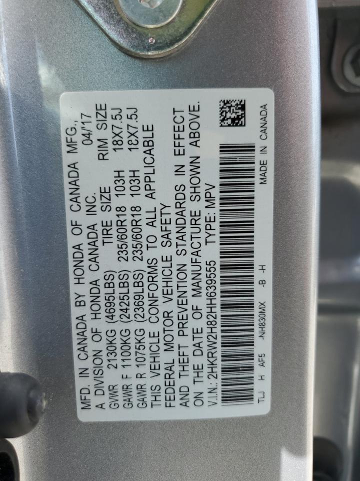 2HKRW2H82HH639555 2017 Honda Cr-V Exl