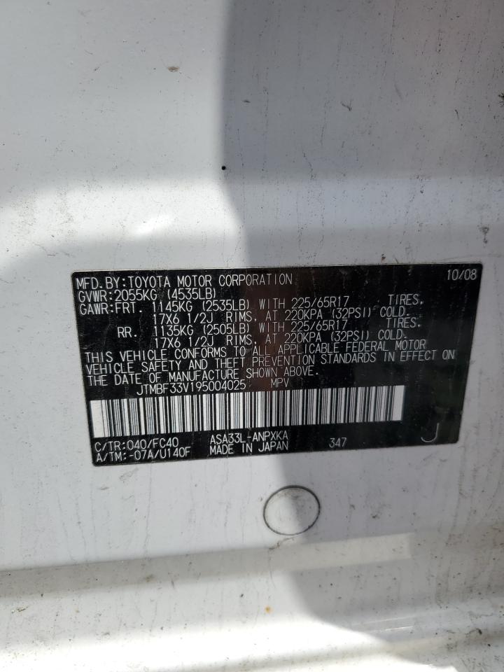 JTMBF33V195004025 2009 Toyota Rav4