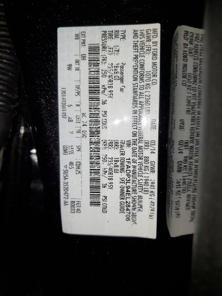 1FADP3L94EL284706 2014 Ford Focus St