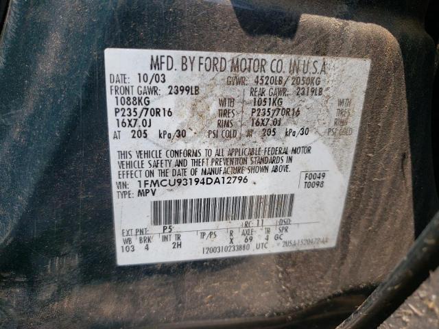2004 Ford Escape Xlt VIN: 1FMCU93194DA12796 Lot: 59210854