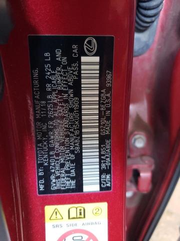 2019 Lexus Es 350 VIN: 58ABZ1B15KU011909 Lot: 59069034