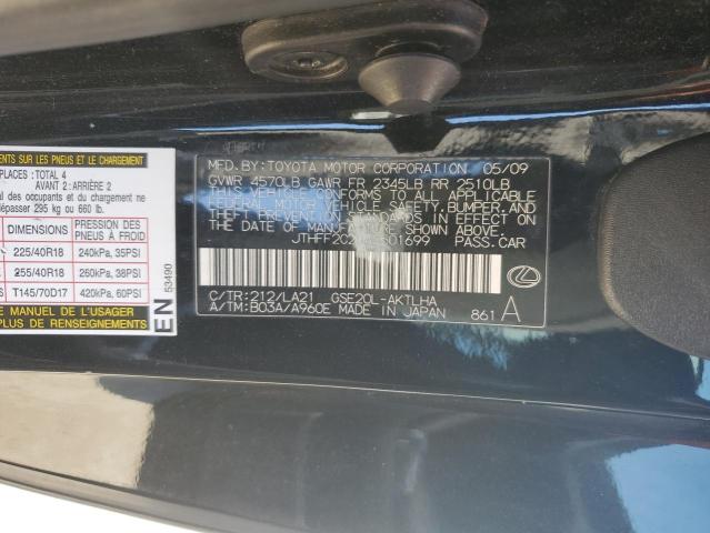 2010 Lexus Is 250 VIN: JTHFF2C20A2501699 Lot: 56249184