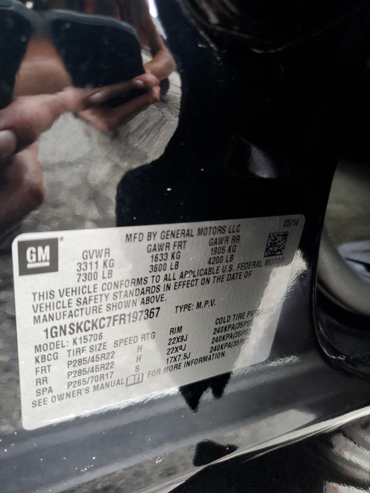 1GNSKCKC7FR197367 2015 Chevrolet Tahoe K1500 Ltz