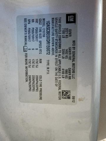 2013 Chevrolet Tahoe C1500 Lt VIN: 1GNSCBE0XDR159072 Lot: 57066884