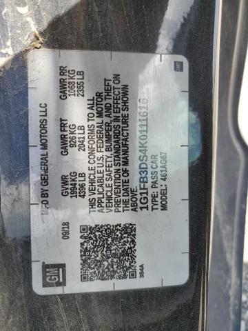 2019 Chevrolet Camaro Ls VIN: 1G1FB3DS4K0111616 Lot: 59923784