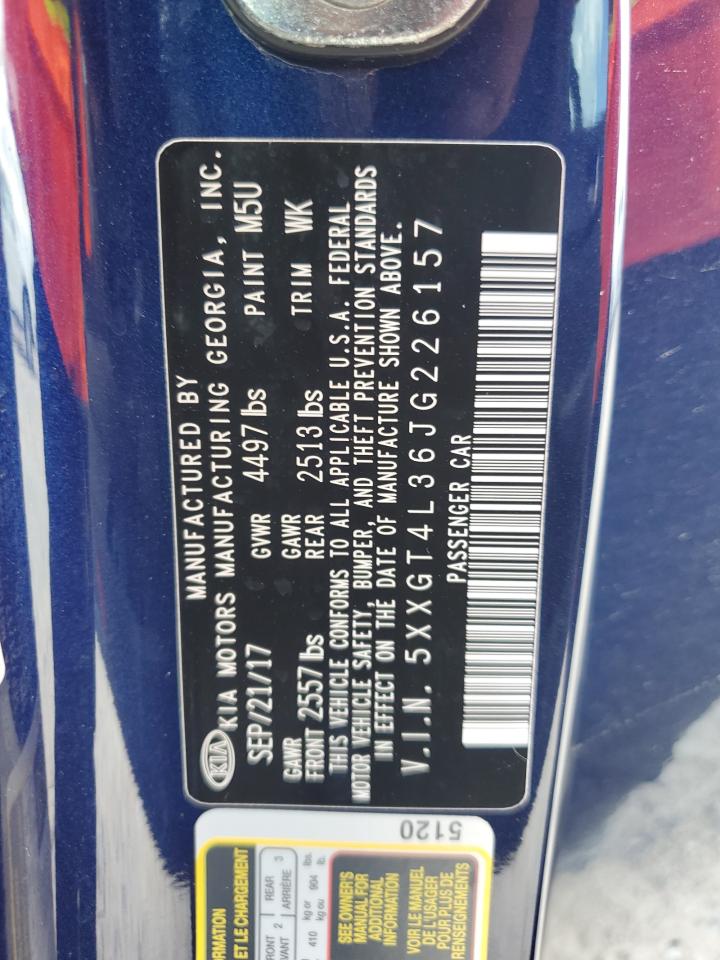 5XXGT4L36JG226157 2018 Kia Optima Lx