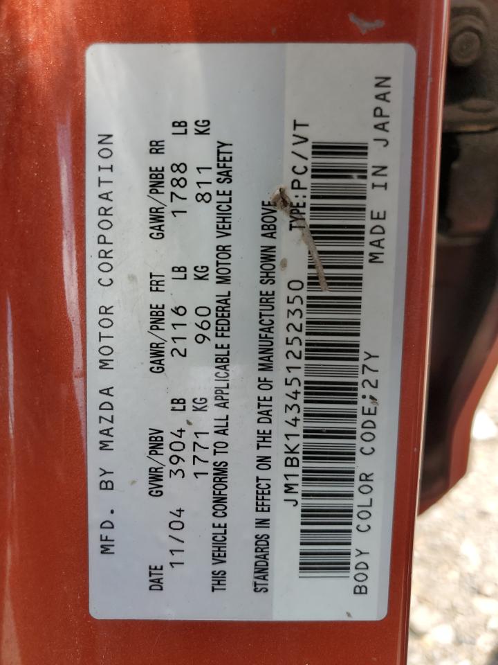 JM1BK143451252350 2005 Mazda 3 Hatchback