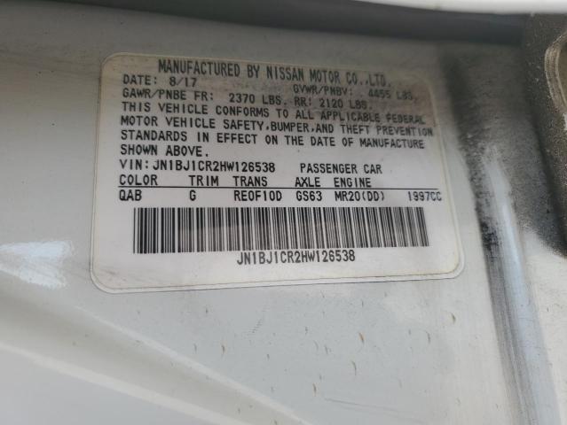 2017 NISSAN ROGUE SPOR JN1BJ1CR2HW126538