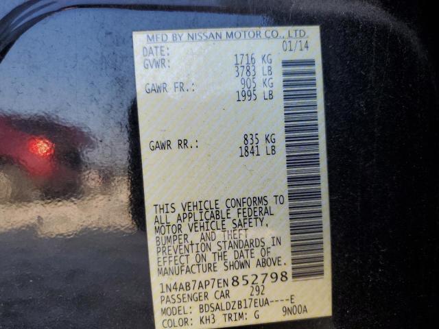 2014 Nissan Sentra S VIN: 1N4AB7AP7EN852798 Lot: 58813774