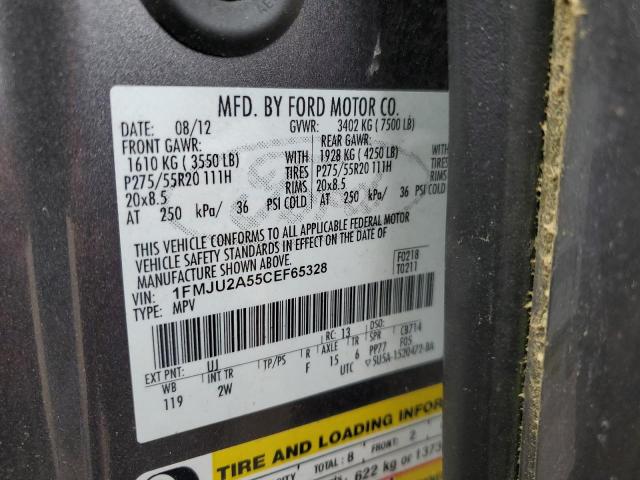 2012 Ford Expedition Limited VIN: 1FMJU2A55CEF65328 Lot: 57960264