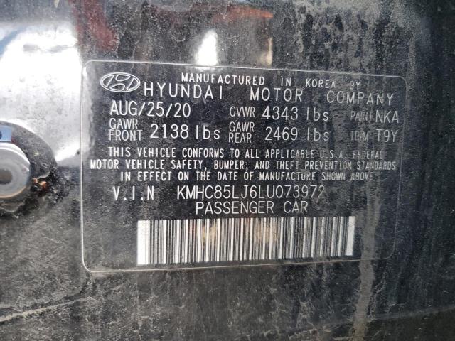 2020 Hyundai Ioniq Limited VIN: KMHC85LJ6LU073972 Lot: 56676384