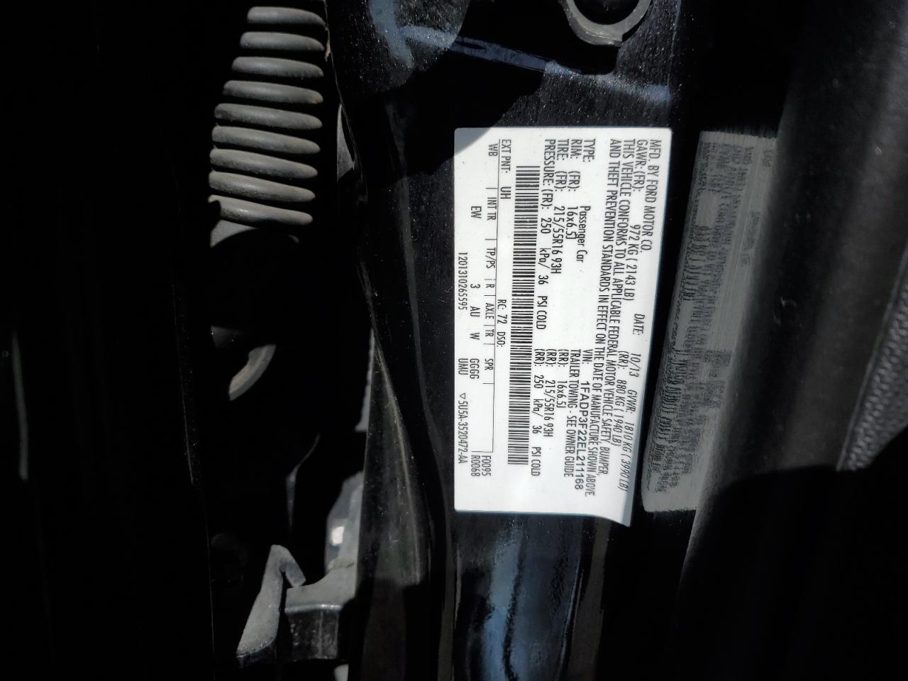 1FADP3F22EL211168 2014 Ford Focus Se