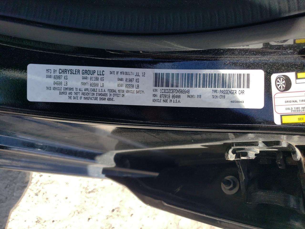 1C3CDZCB7DN502648 2013 Dodge Avenger Sxt