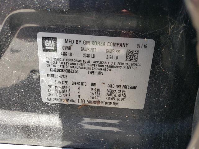 2016 Buick Encore VIN: KL4CJGSB2GB623050 Lot: 57083144