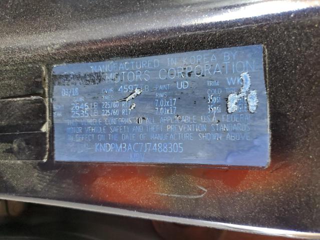 2018 Kia Sportage Lx VIN: KNDPM3AC7J7488305 Lot: 57710874