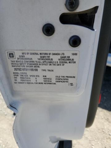 2001 GMC New Sierra C1500 VIN: 2GTEC19T811185100 Lot: 61236104