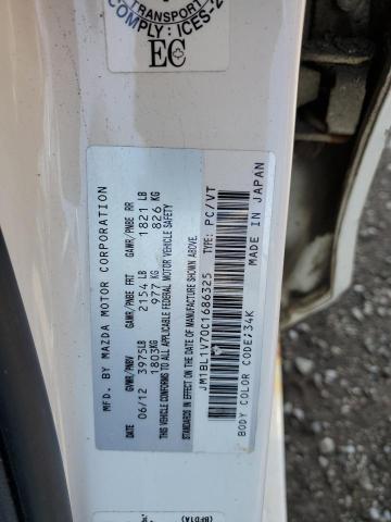 2012 Mazda 3 I VIN: JM1BL1V70C1686325 Lot: 59170584