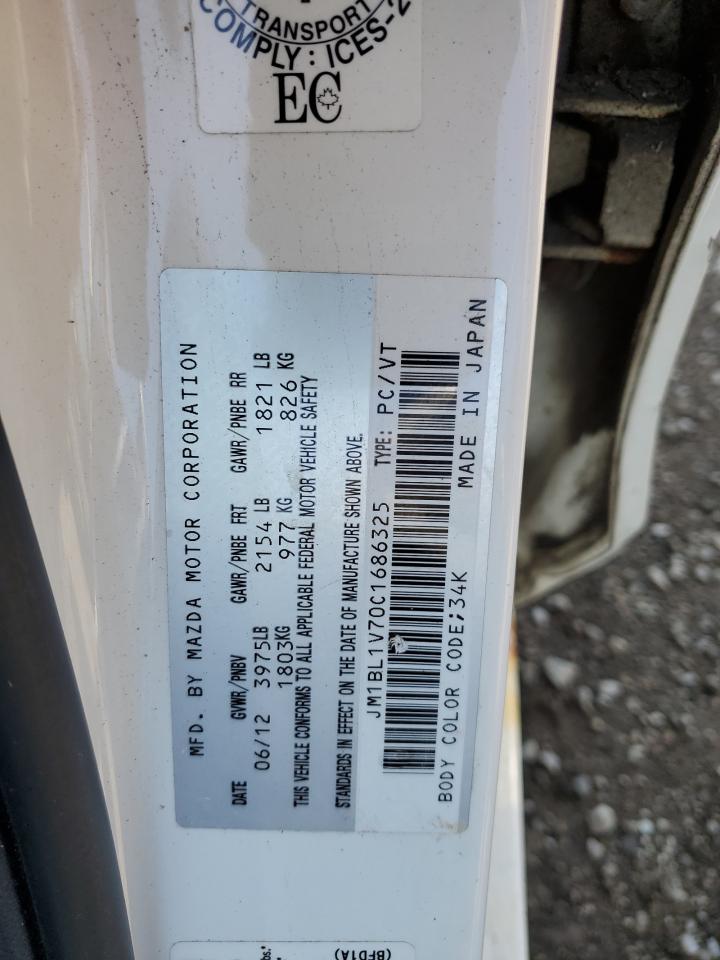 JM1BL1V70C1686325 2012 Mazda 3 I