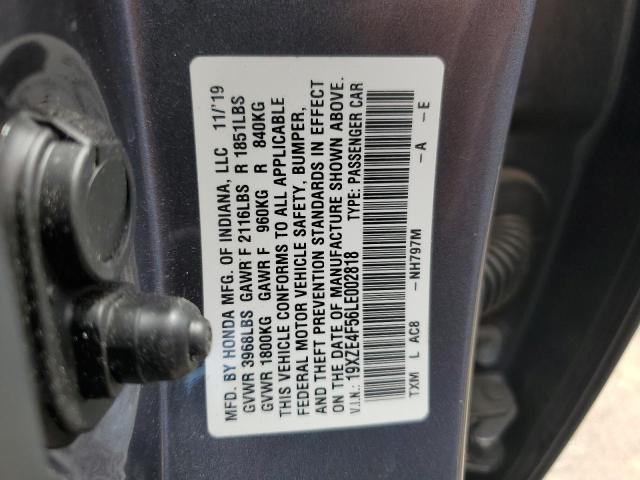 2020 Honda Insight Ex VIN: 19XZE4F56LE002818 Lot: 59249464