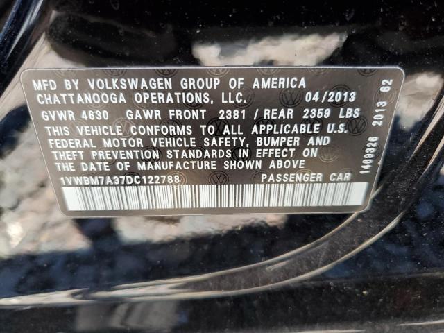 2013 Volkswagen Passat Se VIN: 1VWBM7A37DC122788 Lot: 60868404
