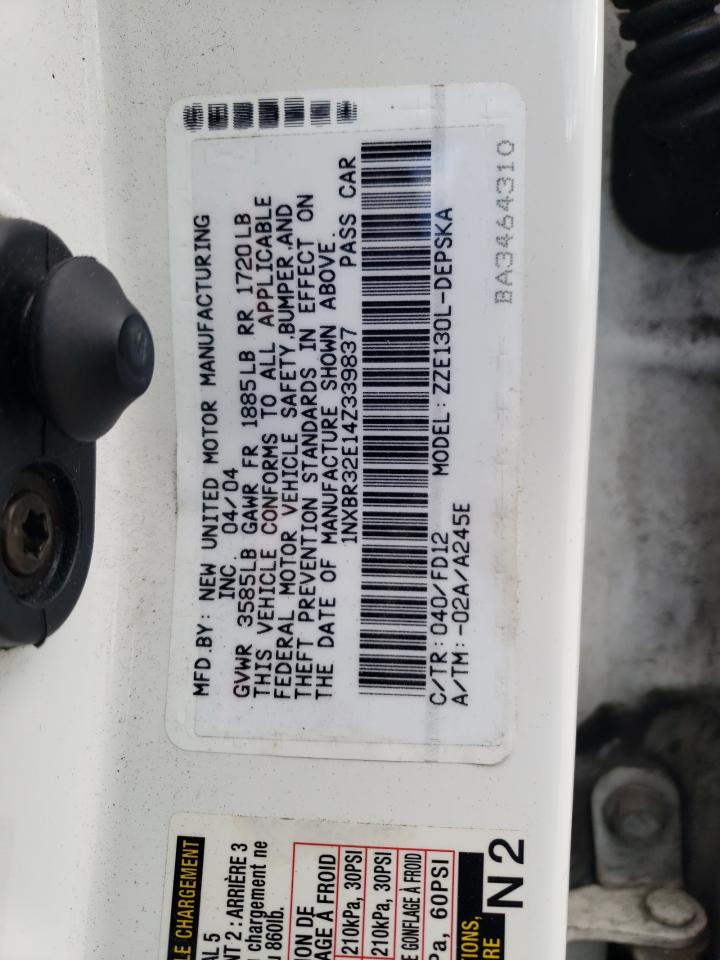 1NXBR32E14Z339837 2004 Toyota Corolla Ce