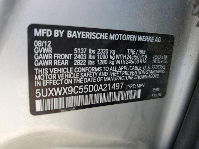 2013 BMW X3 xDrive28I VIN: 5UXWX9C55D0A21497 Lot: 58350874