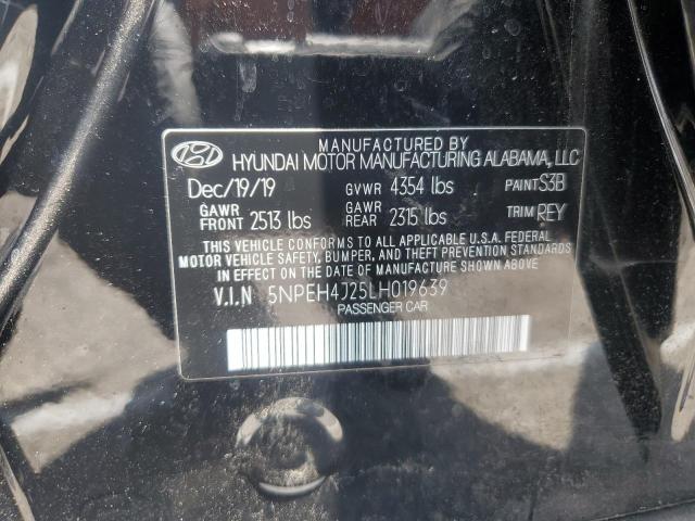 2020 Hyundai Sonata Limited VIN: 5NPEH4J25LH019639 Lot: 58783984