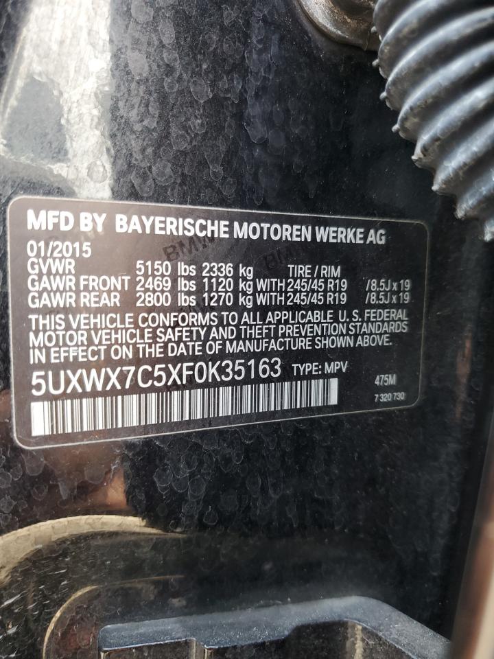 5UXWX7C5XF0K35163 2015 BMW X3 xDrive35I