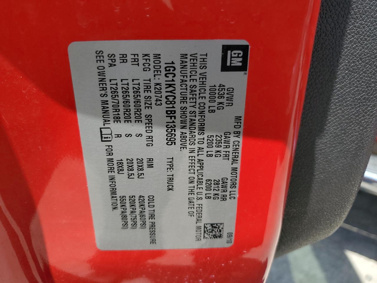 1GC1KYC81BF135695 2011 Chevrolet Silverado K2500 Heavy Duty Ltz