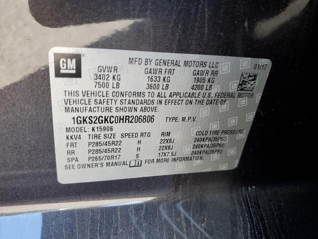 2017 GMC YUKON XL K - 1GKS2GKC0HR206806