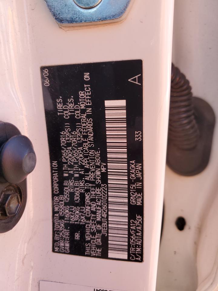 JTEBU14R260102223 2006 Toyota 4Runner Sr5