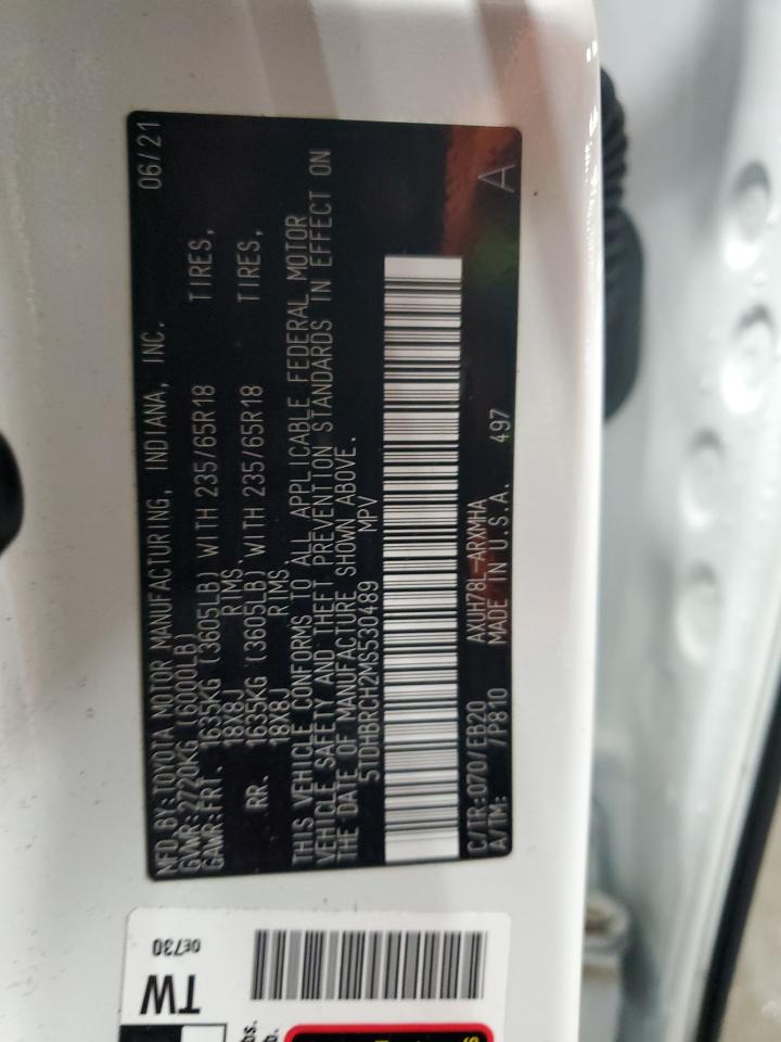 5TDHBRCH2MS530489 2021 Toyota Highlander Hybrid Xle