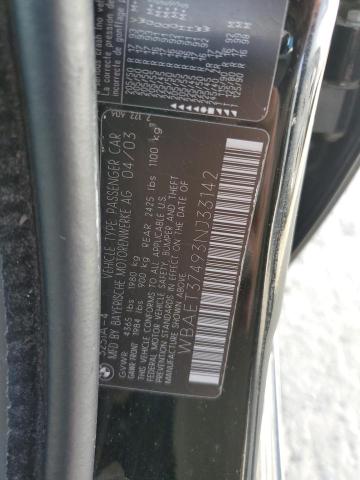 2003 BMW 325 I VIN: WBAET37493NJ33142 Lot: 60904794