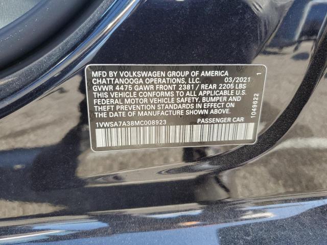 2021 Volkswagen Passat Se VIN: 1VWSA7A38MC008923 Lot: 60707754