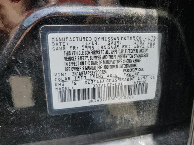 2014 Nissan Sentra S VIN: 3N1AB7AP8EY200224 Lot: 59008464