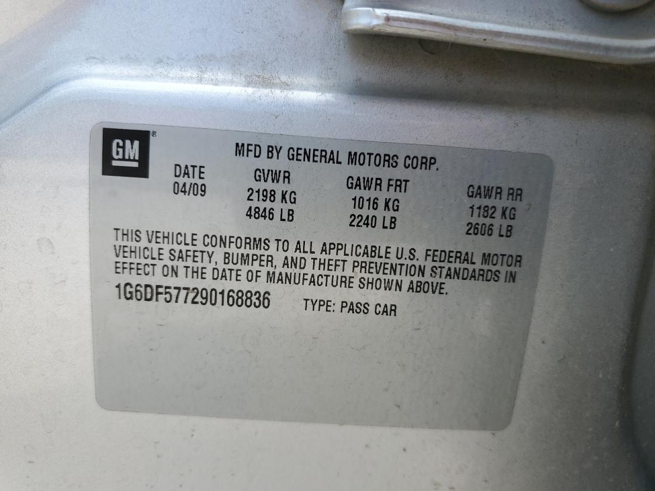 1G6DF577290168836 2009 Cadillac Cts