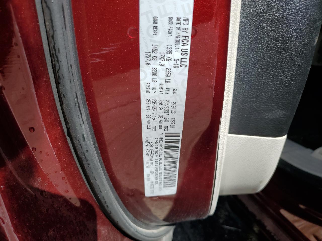 2C4RC1DG6HR520880 2017 Chrysler Pacifica Touring