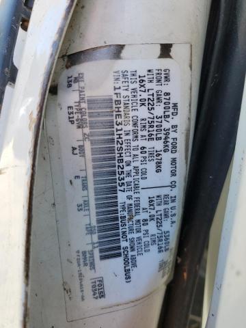 1995 Ford Econoline E350 VIN: 1FBHE31H2SHB25357 Lot: 60824514