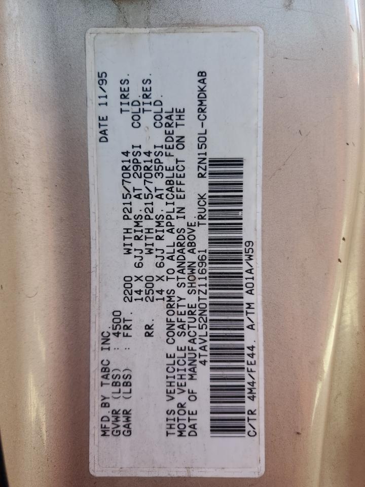 4TAVL52N0TZ116961 1996 Toyota Tacoma Xtracab