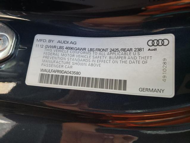 2013 Audi A5 Premium Plus VIN: WAULFAFR9DA043580 Lot: 59022414