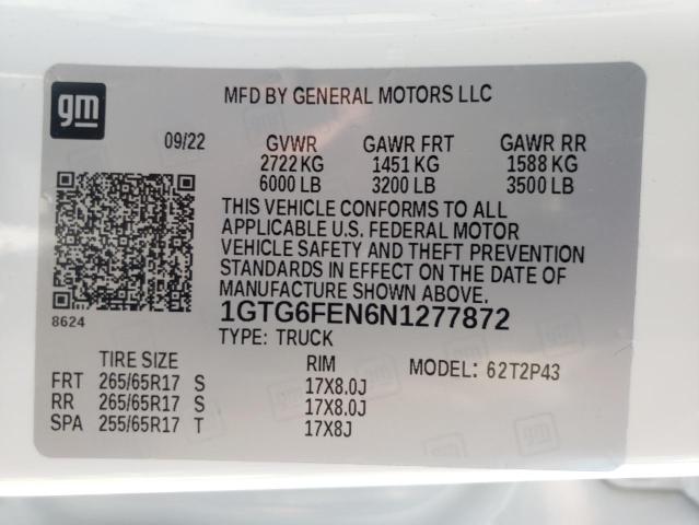2022 GMC CANYON AT4 - 1GTG6FEN6N1277872