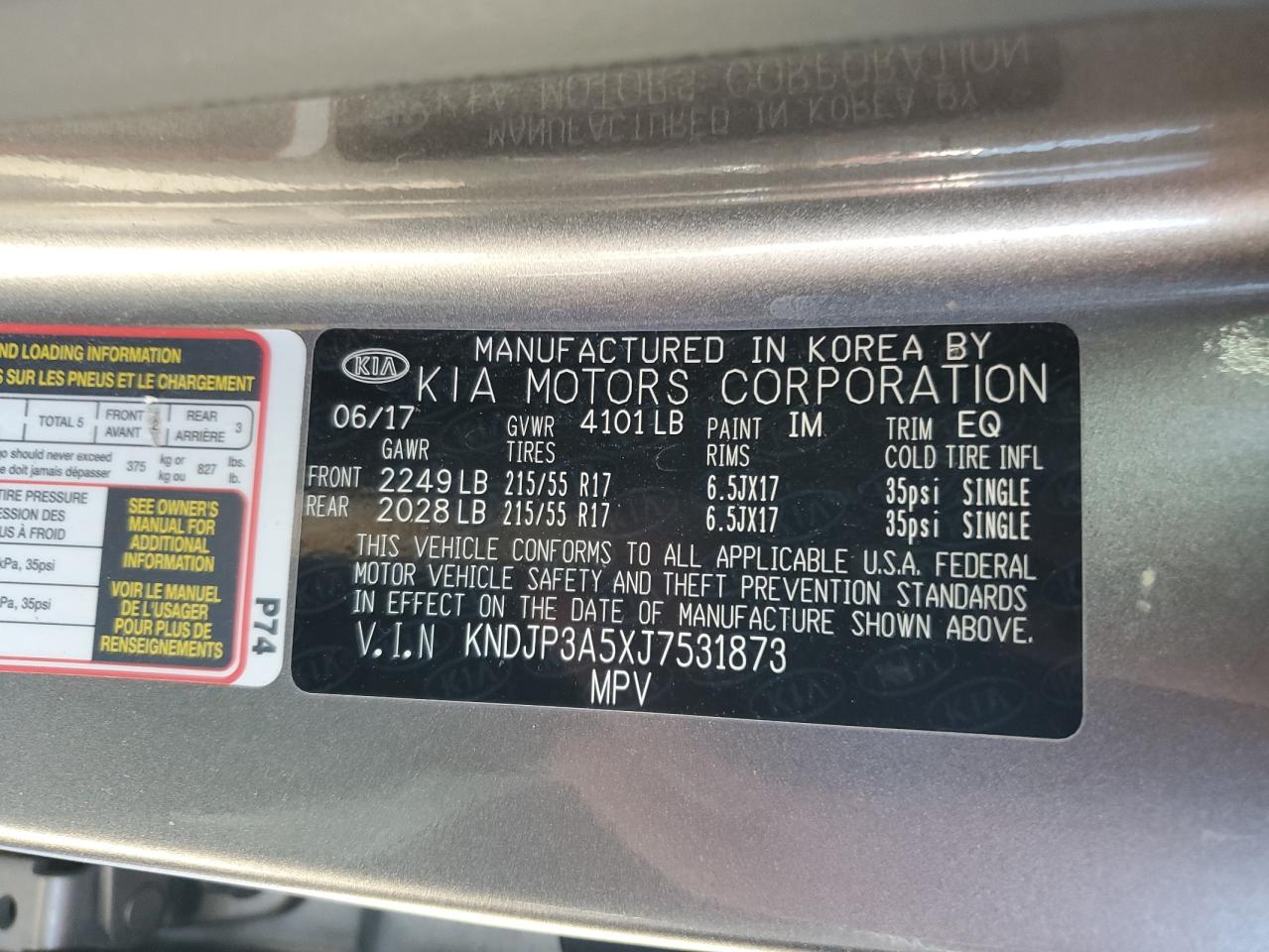 KNDJP3A5XJ7531873 2018 Kia Soul +