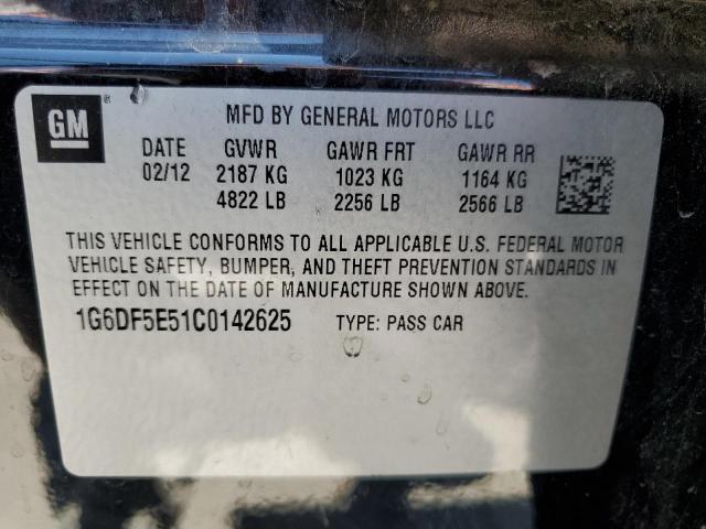 2012 Cadillac Cts Luxury Collection VIN: 1G6DF5E51C0142625 Lot: 59069054