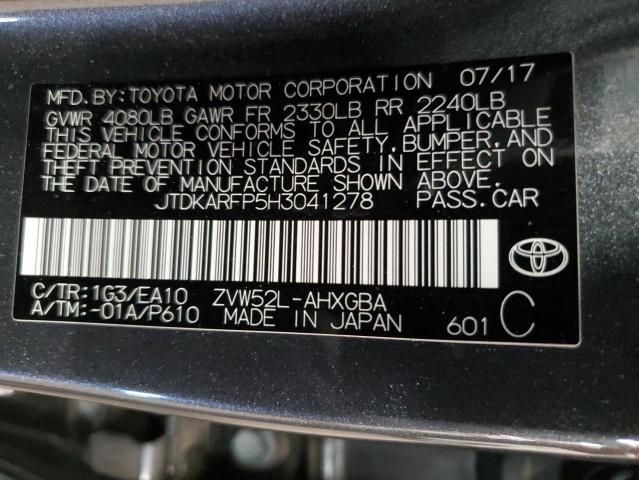 2017 Toyota Prius Prime VIN: JTDKARFP5H3041278 Lot: 58848794
