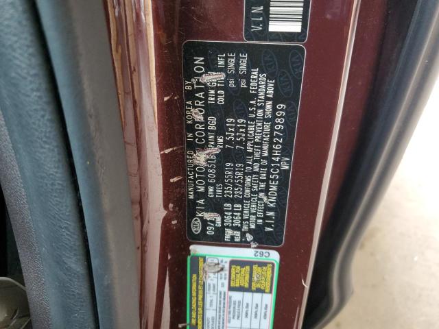 2017 KIA SEDONA SXL - KNDME5C14H6279899
