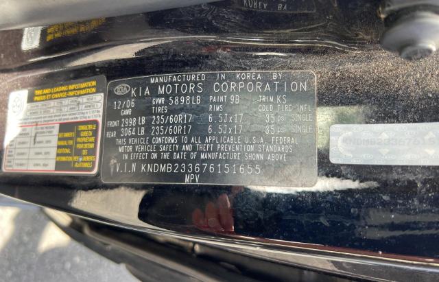 KNDMB233676151655 2007 Kia Sedona Ex