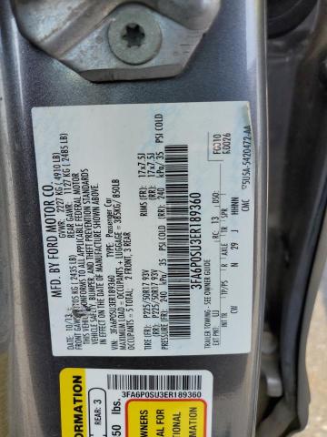 VIN 3FA6P0SU3ER189360 2014 Ford Fusion, Titanium Phev no.12