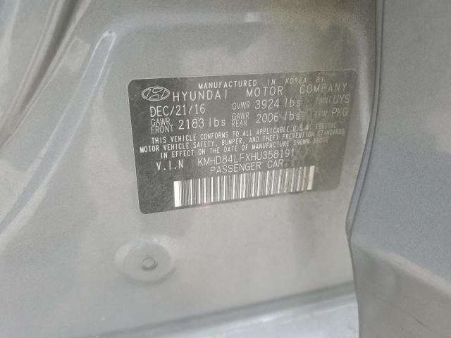2017 HYUNDAI ELANTRA SE - KMHD84LFXHU358191