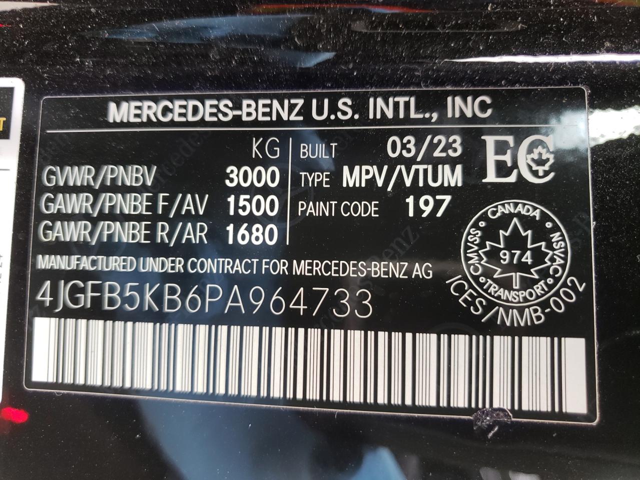 4JGFB5KB6PA964733 2023 Mercedes-Benz Gle 450 4Matic