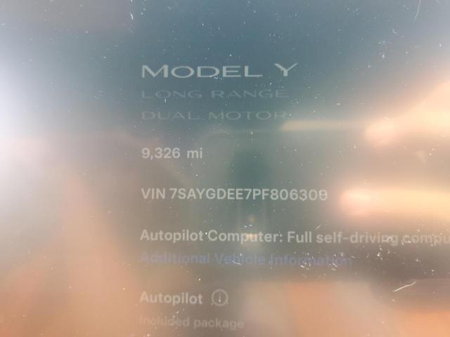 2023 Tesla Model Y VIN: 7SAYGDEE7PF806300 Lot: 60187814